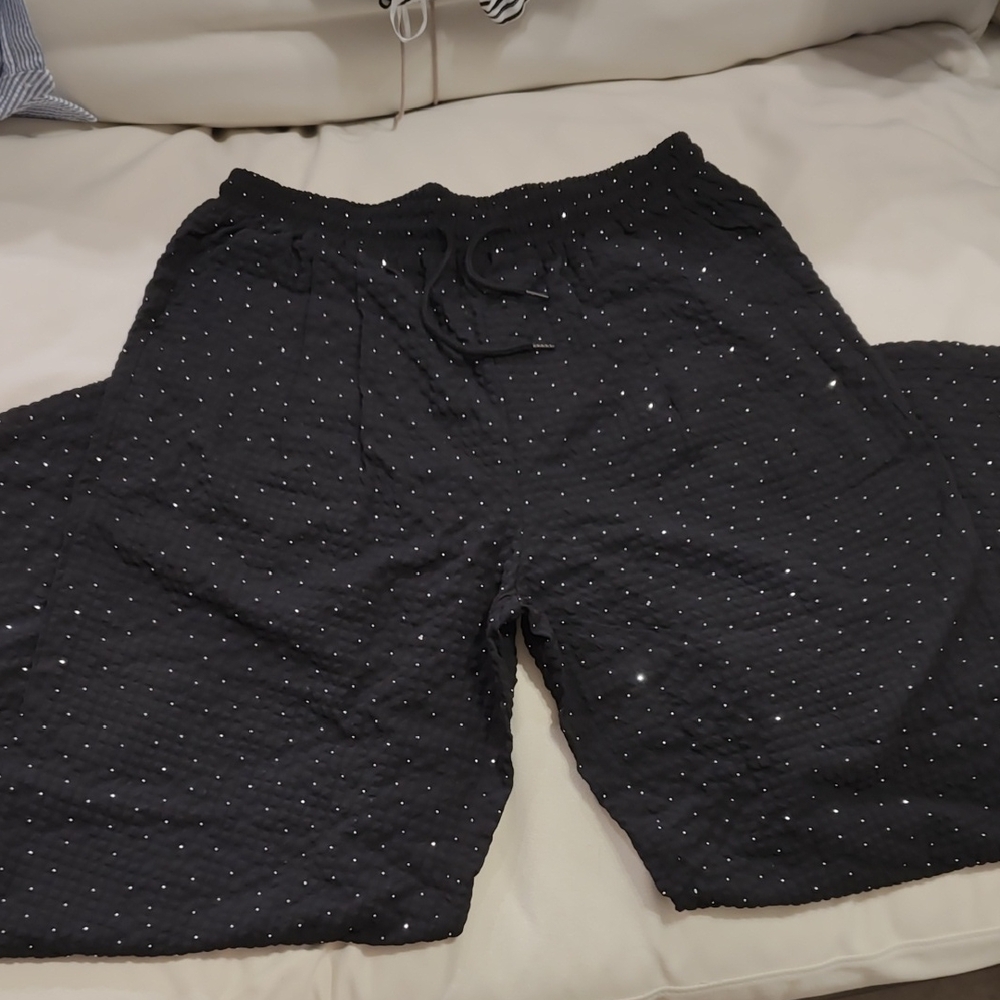 NFINITY Black Shorts with White Dots